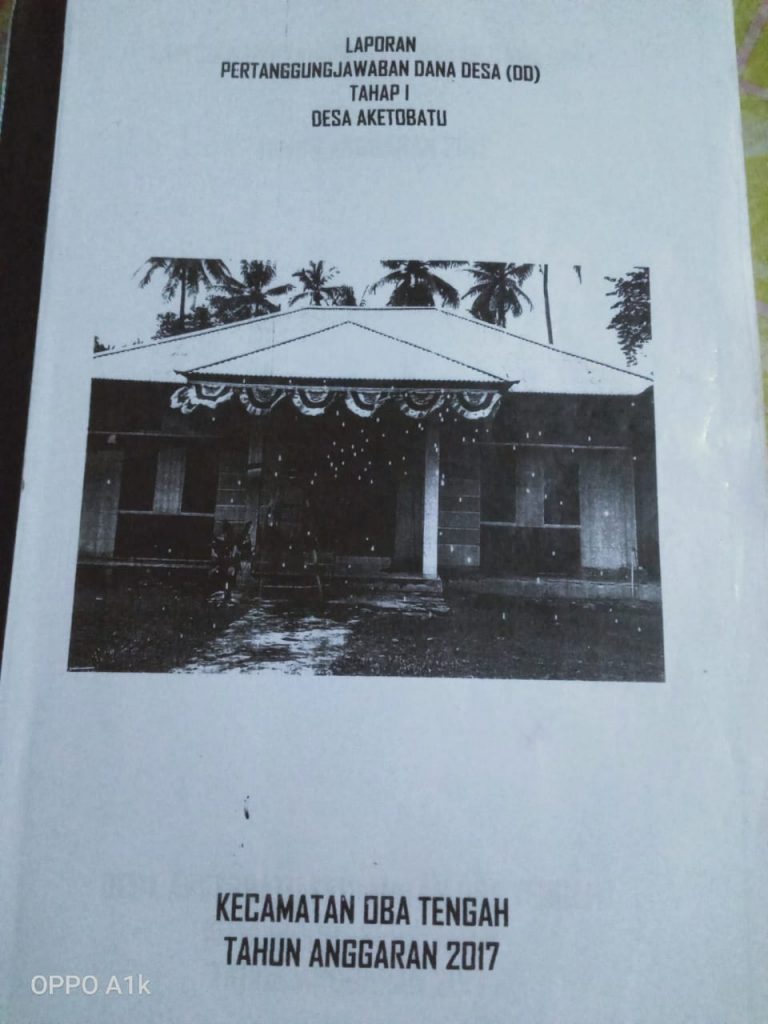 Mantan Kades Aketobatu Diduga Sunat DD tahun 2017