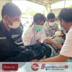 Tim HRP KesMas Evakuasi Warga Kusuri yang Sakit ke RSUD Tobelo