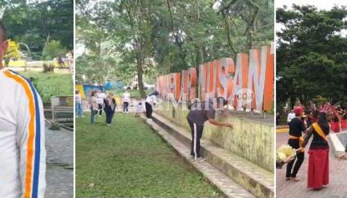DLH dan Satgas Marahai Percantik Kawasan Monumen Tugu Air Nusantara Sambut Porprov 2026