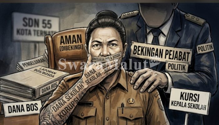 Diduga Punya Bekingan Kuat, Soal Dana BOS dan BOSDa Kepsek SDN 55 Kota Ternate Bungkam