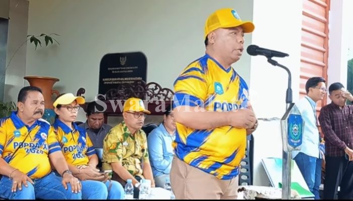 Bupati Halmahera Utara Lepas 203 Kontingen Halut Menuju POPDA XII Maluku Utara di Pulau Morotai