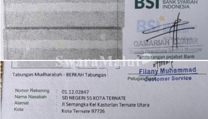 Terkuak, Rekening BOS dan BOSDA SDN 55 Ternate Mondar Mandir Direntenir Sebagai Jaminan