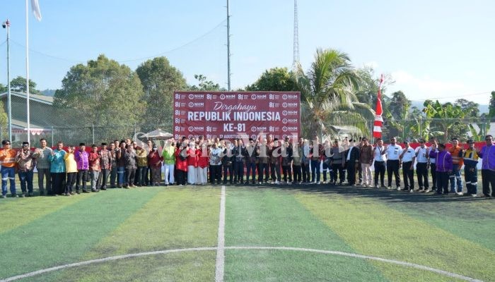 Kehadiran 4 Suku Adat Warnai Khidmatnya Peringatan HUT RI ke-81 di PT NHM