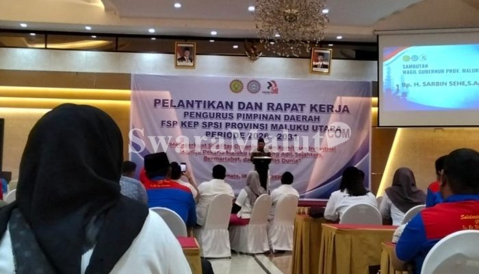 Aswar Salim Resmi Nahkodai FSP KEP SPSI Malut 2026-2031
