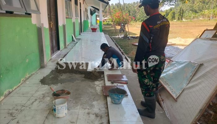 Dukung Program Prioritas Presiden, Kodim 1508/Tobelo Lakukan Revitalisasi SMKS Pertanian di Loloda Utara