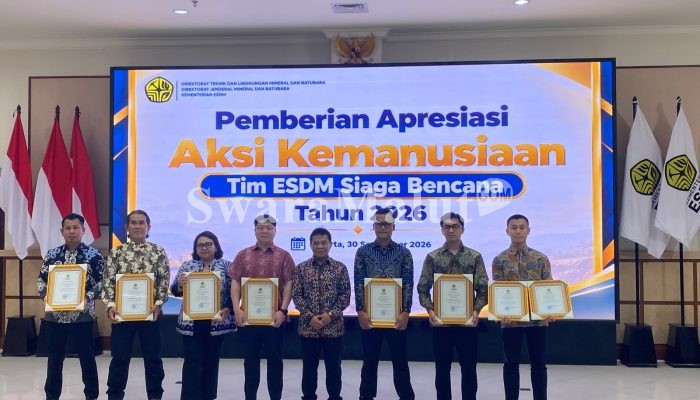 NHM Terima Penghargaan Aksi Kemanusiaan Tim ESDM Siaga Bencana 2026