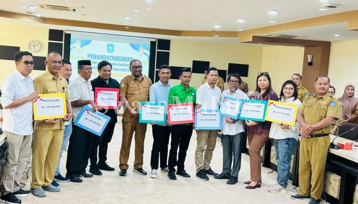 Pemda Halut Resmi Tandatangani NPHD Bantuan 12 Partai Politik