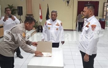 Erens Hangewa Dilantik Pimpin POKDAR Kamtibmas Bhayangkara Halut